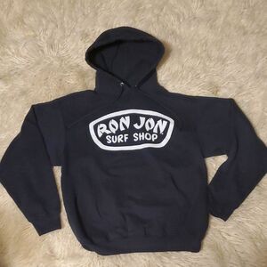 Ron Jon Surf Shop Black Graphic Print Hooded Sweatshirt men's Size Small